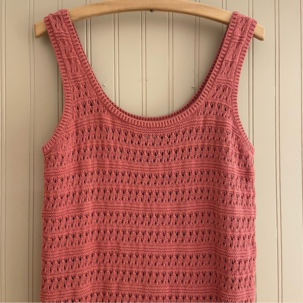 Old Navy Coral Pink Crochet Midi Dress